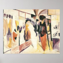 Fashion shop porch by August Macke Posters