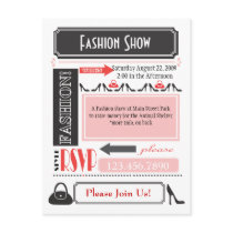 Fashion Show Invite postcards by trennea Fashion Show Invite postcards