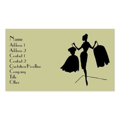 Fashion Silhouette Business Card