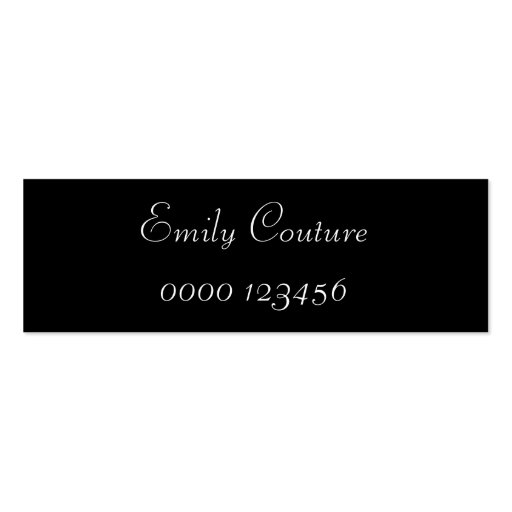 Fashion Silhouette Business Card Templates (back side)