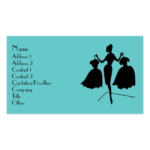 Fashion Silhouette Business Cards
