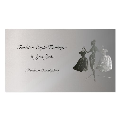 Fashion Style Boutique Business Card Templates (front side)