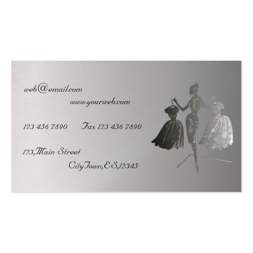 Fashion Style Boutique Business Card Templates (back side)