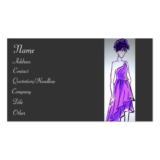 Fashion Style Business Card (front side)