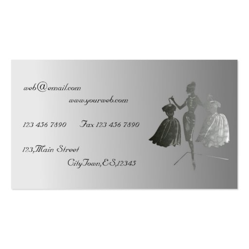 Fashion Stylist Business Card (back side)