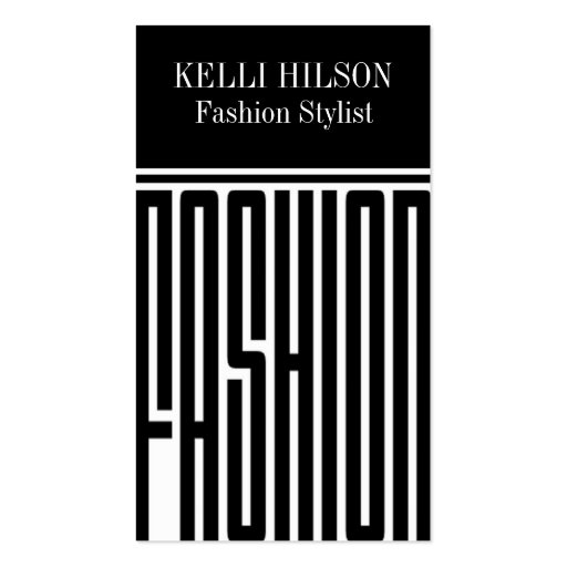 Fashion Stylist Business Cards (front side)
