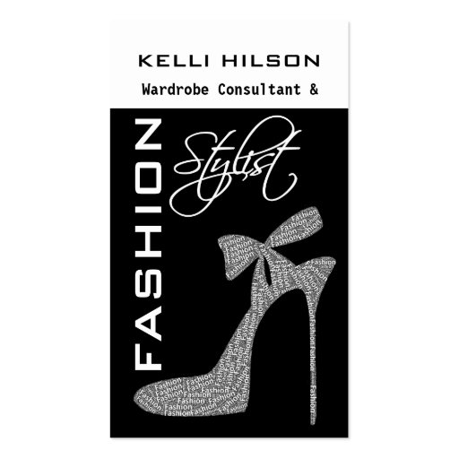 Fashion Stylist Business Cards (front side)