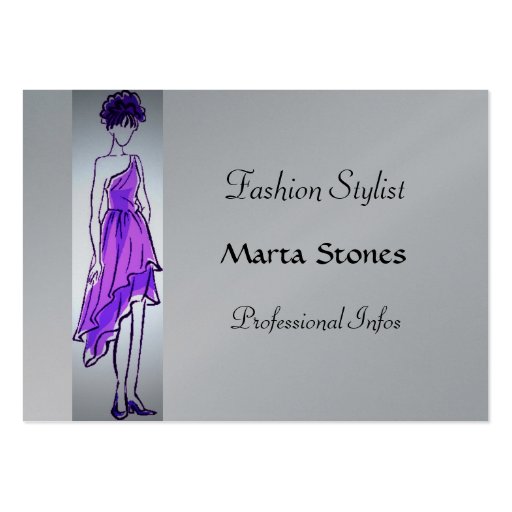 Fashion Stylist Chubby Card Business Card (front side)