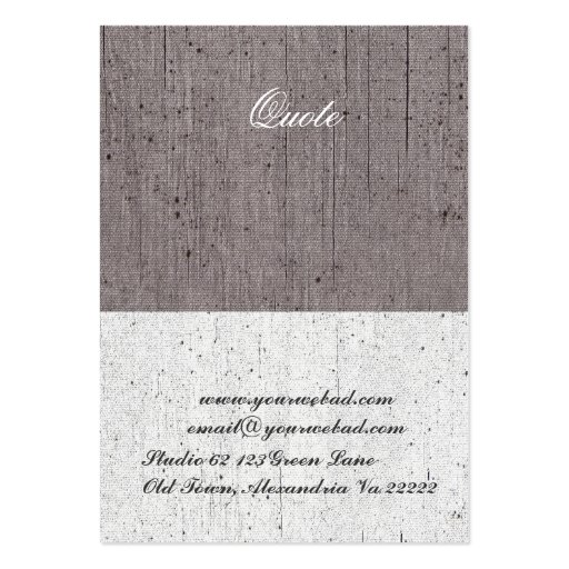 Fashion Stylist Mannequin Couture Business Card (back side)