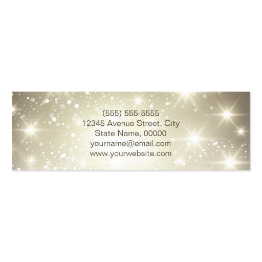 Fashion Stylist - Modern Sparkling Bokeh Glitter Business Card Template (back side)