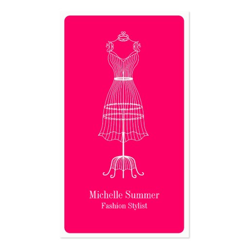 Fashion Stylist TV Business Card (front side)