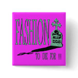 FASHION TO DIE FOR !!! mint/electric pink buttons