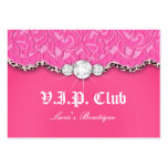 Fashion VIP Club Card Lace Lips Leopard Pink Business Cards