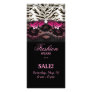 Fashion Zebra Jewelry Lace Rack Card Pink