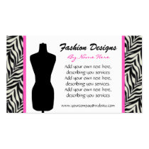 Fashion Zebra Print  Business Card business cards