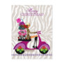 Fashion Zebra Purse Xmas Purple Postcards