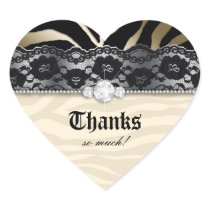Fashion Zebra Sticker Jewelry Lace Gold Cream
