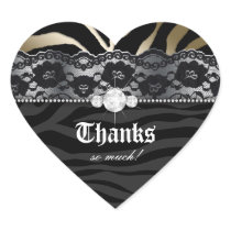 Fashion Zebra Sticker Jewelry Lace Gold Silver