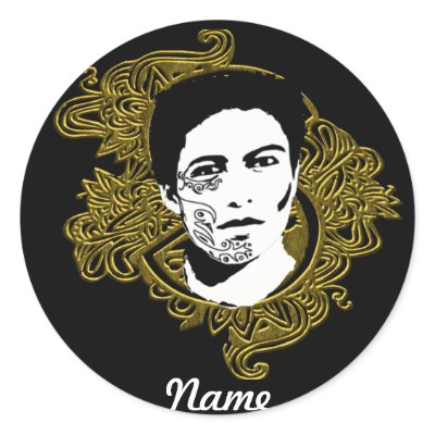fashionable boy round stickers by teeshop