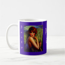 Fashionable Flapper Girl ~ Evening At the Beach Coffee Mugs