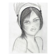 Fashionable Flapper Postcard