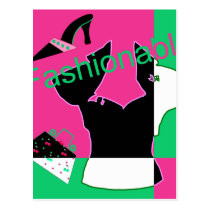 Fashionable Neon Post Cards