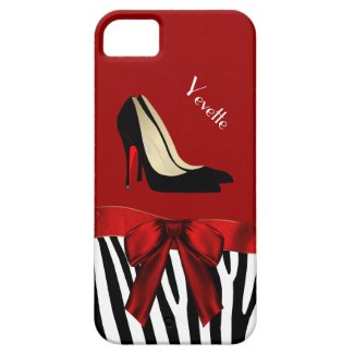 Fashionable Red & Zebra Print iPhone 5 Case