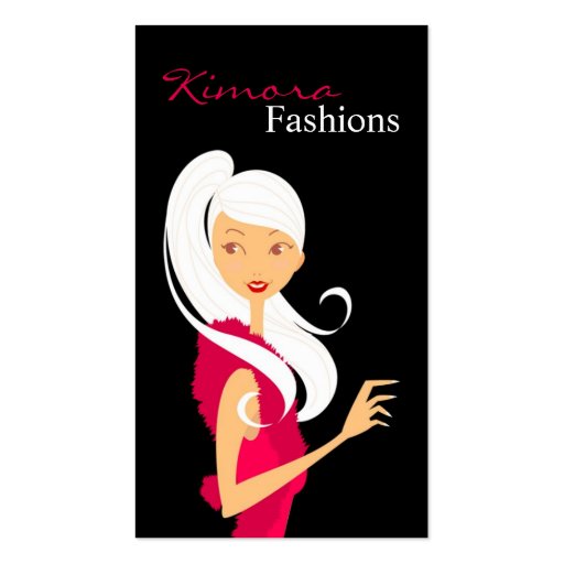 Fashionesta Fashion Vector Shop Girl Business Card