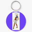 Fashionista 1960s Colorblock Dress keychain