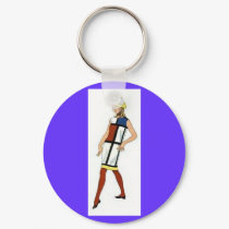 Fashionista 1960s Colorblock Dress keychains