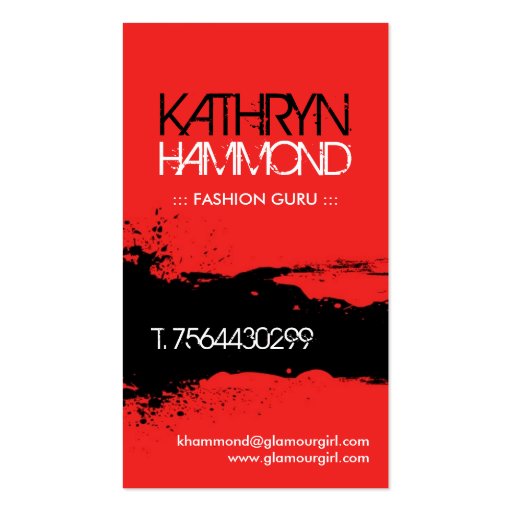 Fashionista Business Cards