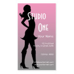 Fashionista in Pink and Grey Business Card