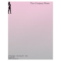 Fashionista in Pink and Grey Letterhead