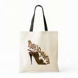 Fashionista With Green Suede Stiletto Canvas Bags