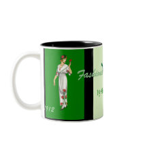 Fashions in Green and White mugs by tnmpastperfect Fashions in Green and White mugs