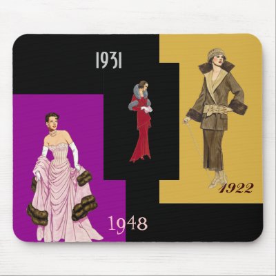 Fashions Mousepad 1922 to 1948 Zazzle_mousepad
