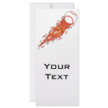 fast baseball on fire flames full color rack card