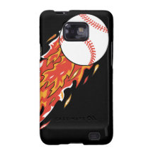 fast baseball on fire flames samsung galaxy s case