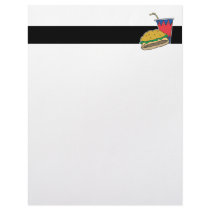 fast food burger and soft drink letterhead design
