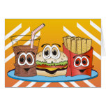Fast Food Cartoon Cards