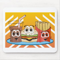 Fast Food Cartoon Mousepads