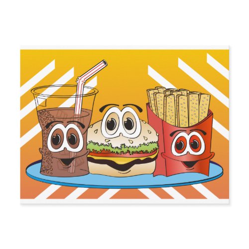 burger postcard