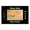 Fast Food Cheetah Haiku Art Print