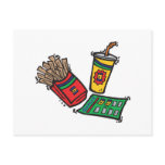 fast food games sweepstakes postcard