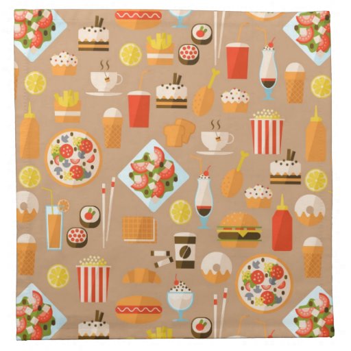 Fast food printed napkins Zazzle