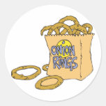 fast food side of onion rings round sticker