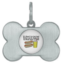 Fast Food Worker Pet Tags
