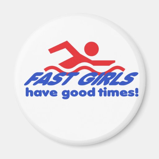 Fast Girls Round Magnet