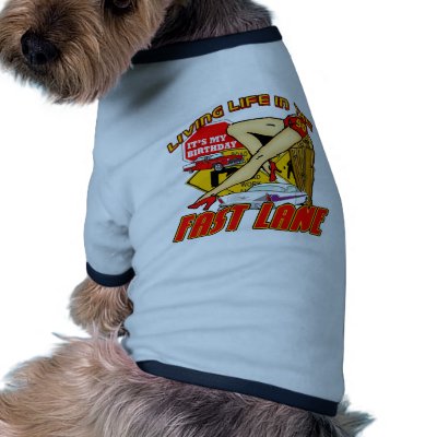 Fast Lane 90th Birthday Gifts Pet T-shirt by birthday_gifts