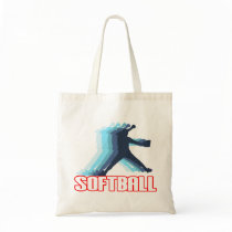 Fast Pitch Softball Silhouette Tote Bag